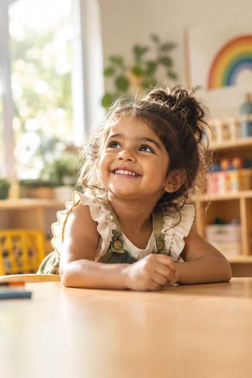 A happy child playing at Little Blessings